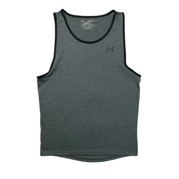 Under Armour Tank Top Mens Medium Pitch Grey Tech Fitted Lightweight Performance - Picture 1 of 11